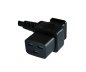 Preview: Power Cord CEE 7/7 to C19 90°, 1mm², VDE, black, length 1,80m